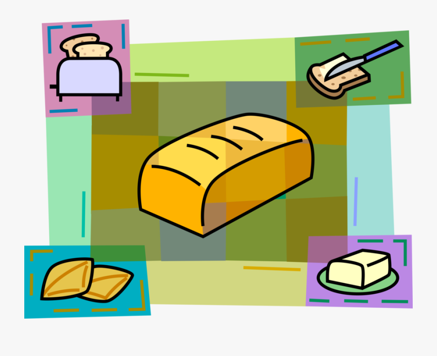 Vector Illustration Of Fresh Baked Bread Loaf With, Transparent Clipart