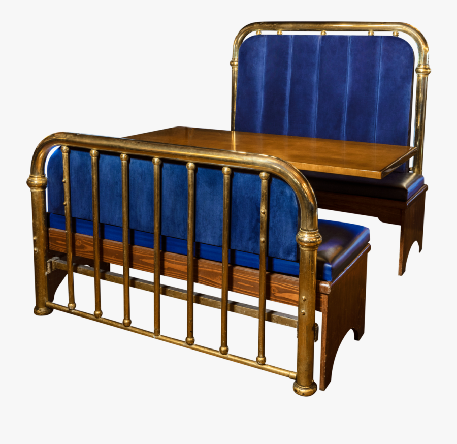 Blue Bed Frame Booth - Chair, Transparent Clipart