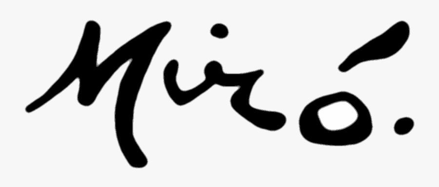 Image Freeuse Library Pillow Mirosignature - Joan Miro Signature, Transparent Clipart