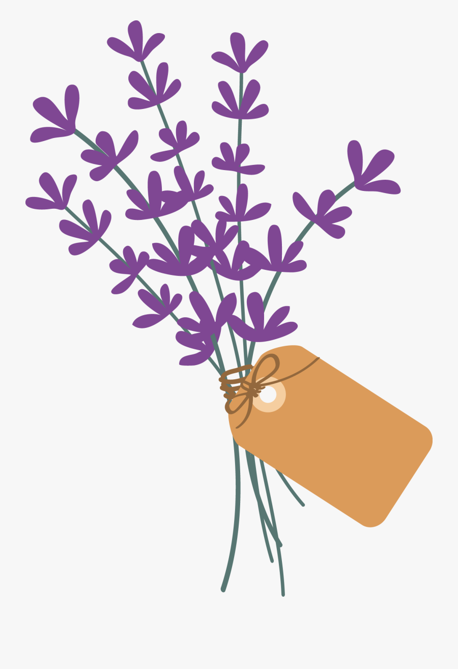 Lavender Bunch - Clipart Lavender Silhouette, Transparent Clipart