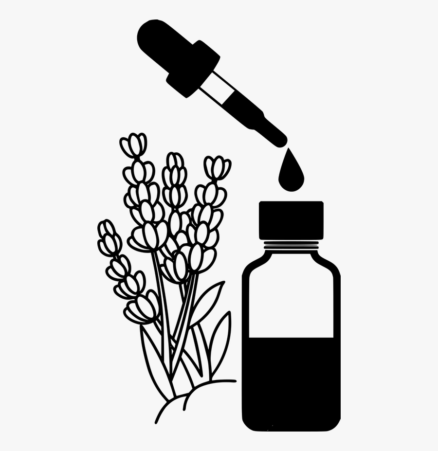 Lavender Essential Oil Free Photo - Cbd Oil Silhouette, Transparent Clipart