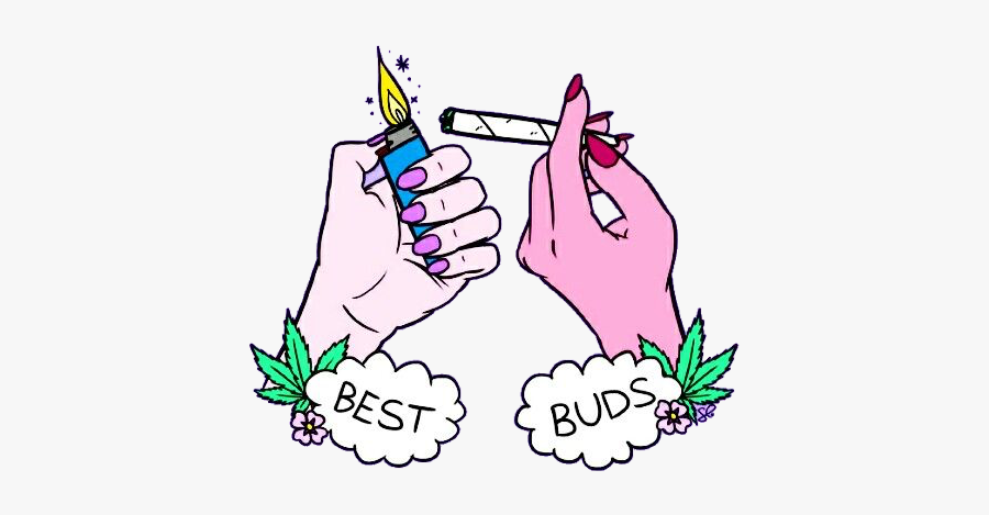 #overlay #hand #pink #best #buds #friends #freetoedit - Best Buds, Transparent Clipart