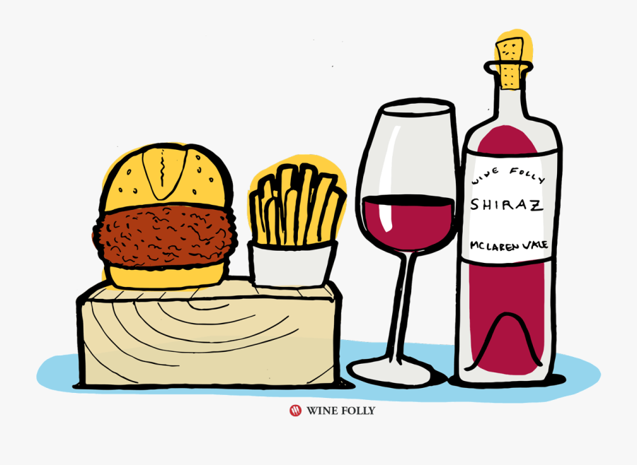 Sloppy Joe Wine Pairing With Shiraz - Illustration, Transparent Clipart