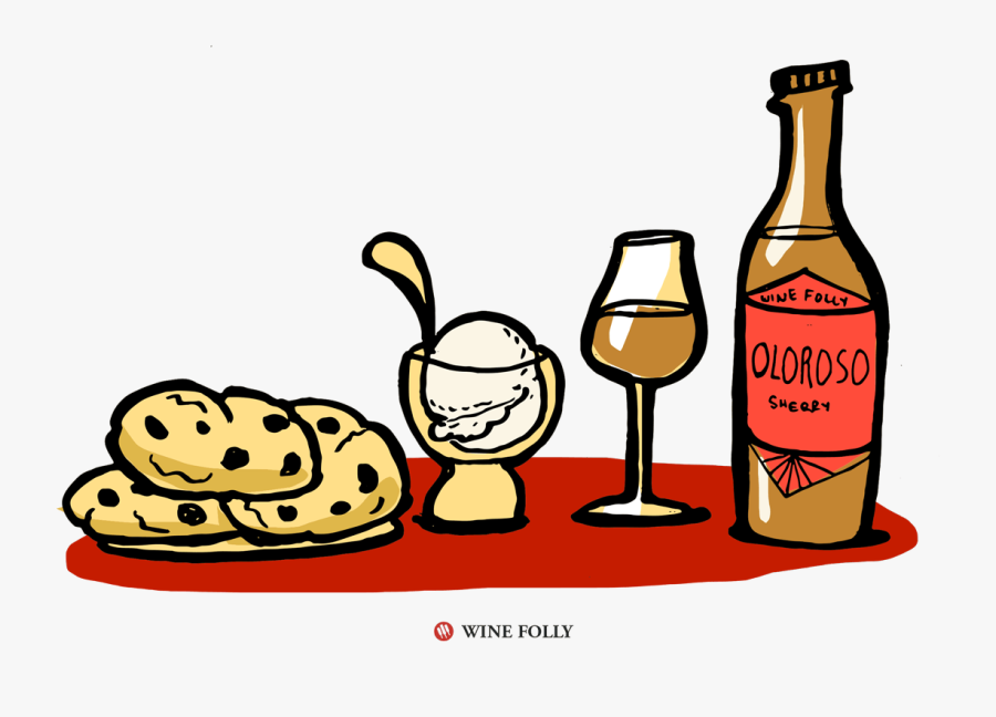 Chocoloate Chip Cookies With Oloroso Sherry Wine Pairing, Transparent Clipart