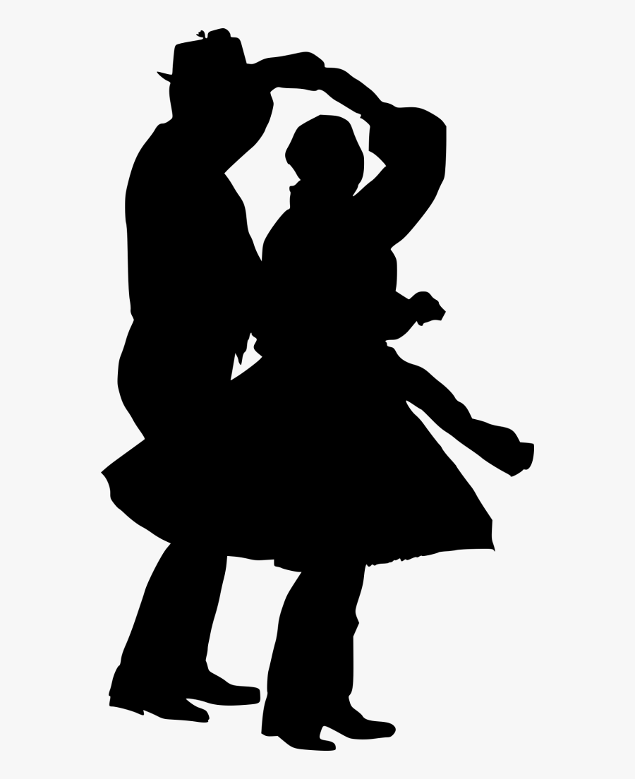 Folk Dancers Silhouette Png, Transparent Clipart