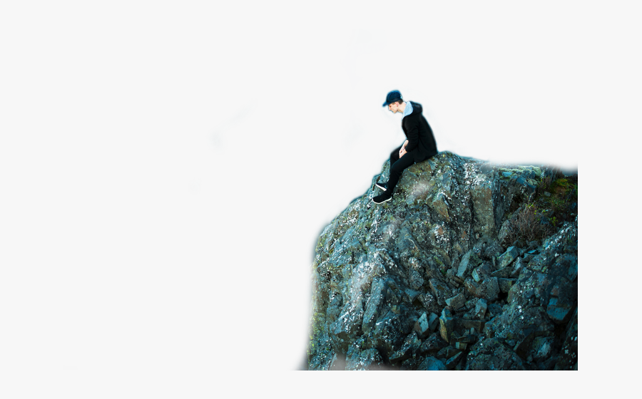 Man Alone On Mountain, Transparent Clipart