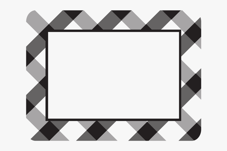 Buffalo Check Plaid Black Self-stick Picture Frames, Transparent Clipart