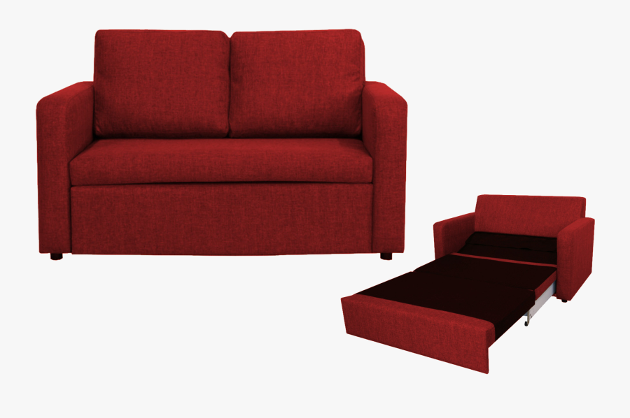 Furniture Clipart Red Couch - Sofa Bed 2 Seat, Transparent Clipart