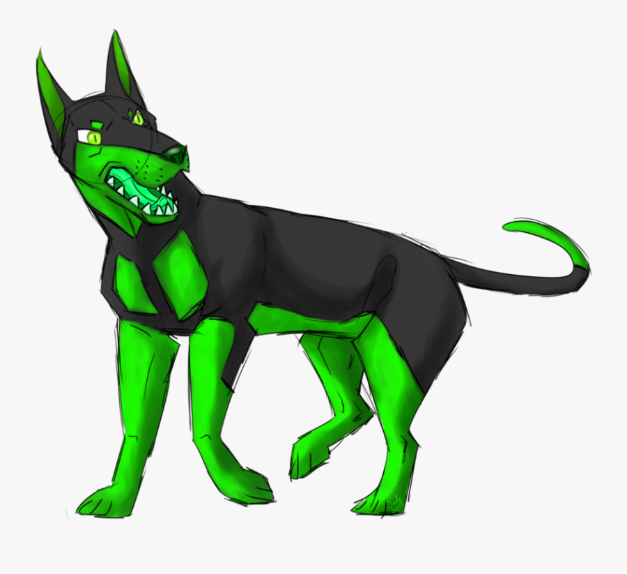 Clipart Face Doberman - Green Doberman, Transparent Clipart