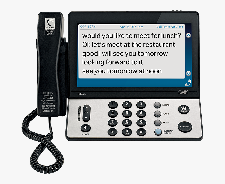 Captel 2400i Captioned Telephone - Captioned Telephone, Transparent Clipart