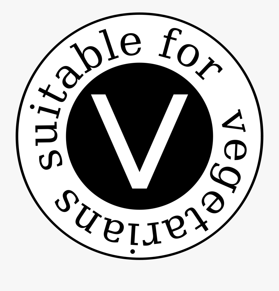 Clipart - Suitable For Vegetarians Logo Vector, Transparent Clipart