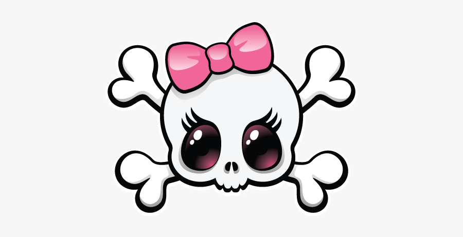 #skull #girly #freetoedit - Skull Girly Png, Transparent Clipart