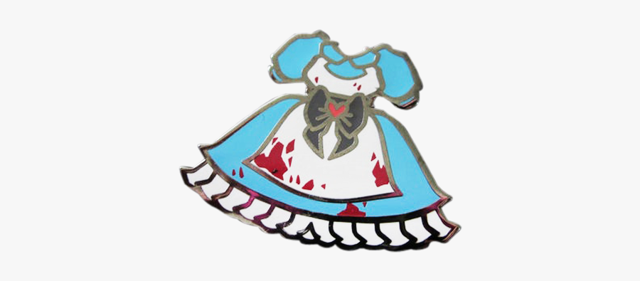 Alice In Wonderland Bloody Dress Pin - Illustration, Transparent Clipart
