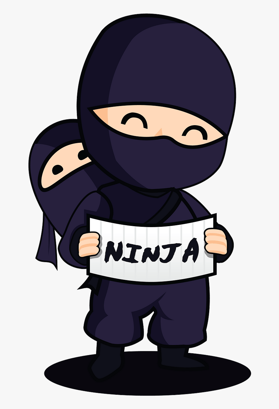 Ninja Cute, Transparent Clipart
