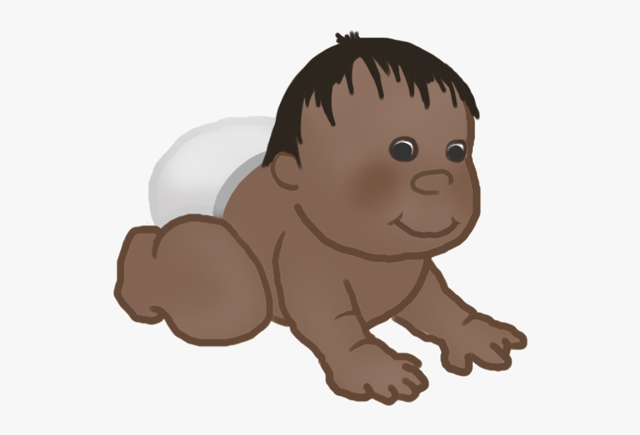 Baby Clipart Crawling Baby - Cartoon, Transparent Clipart
