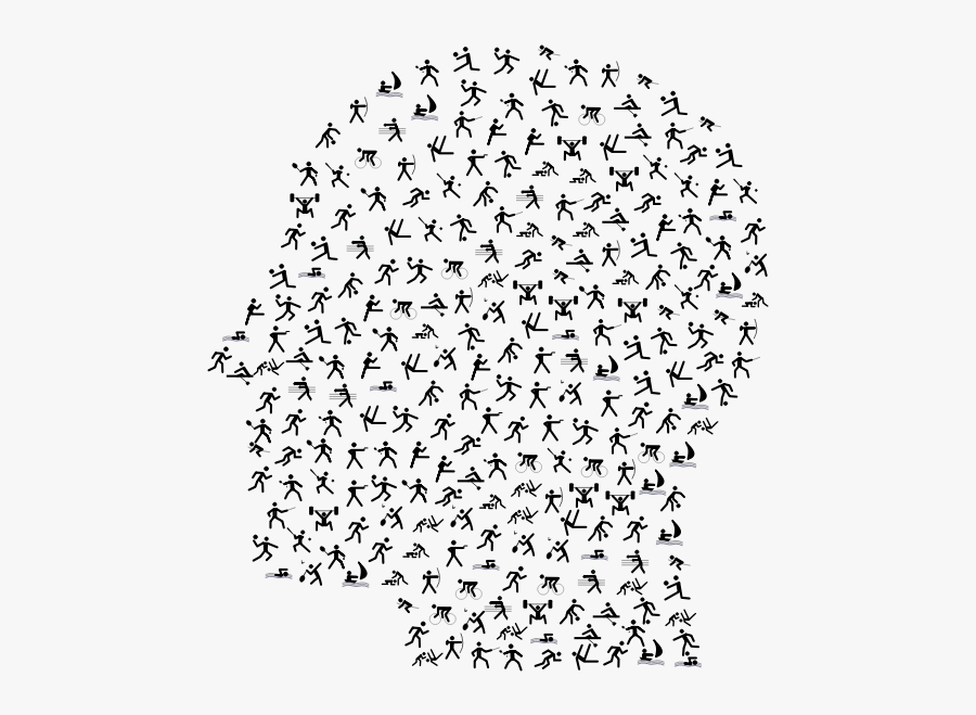 Head Made Of Athletes - Poster École Des Loisirs, Transparent Clipart