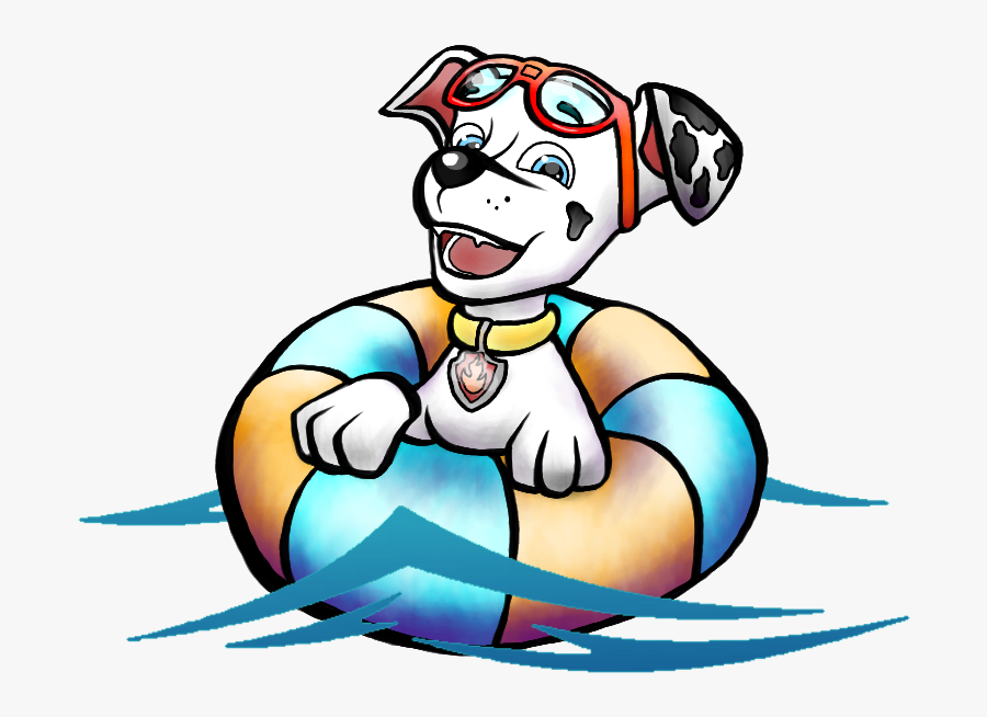 Swimming Marshall By Katastra - Cartoon, Transparent Clipart