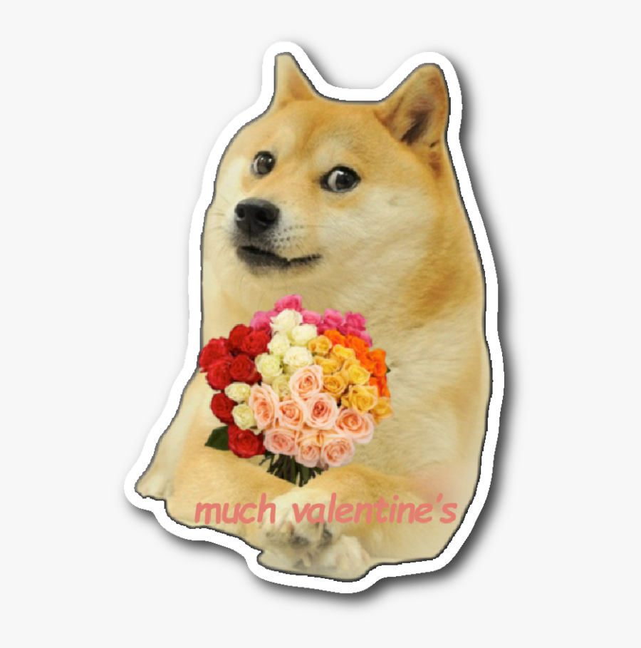 Doge Valentine Sticker By Gazuastore Shiba Inu Wow - Depression Doge, Transparent Clipart