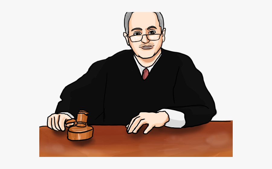 Judge In Court Cartoon, Transparent Clipart