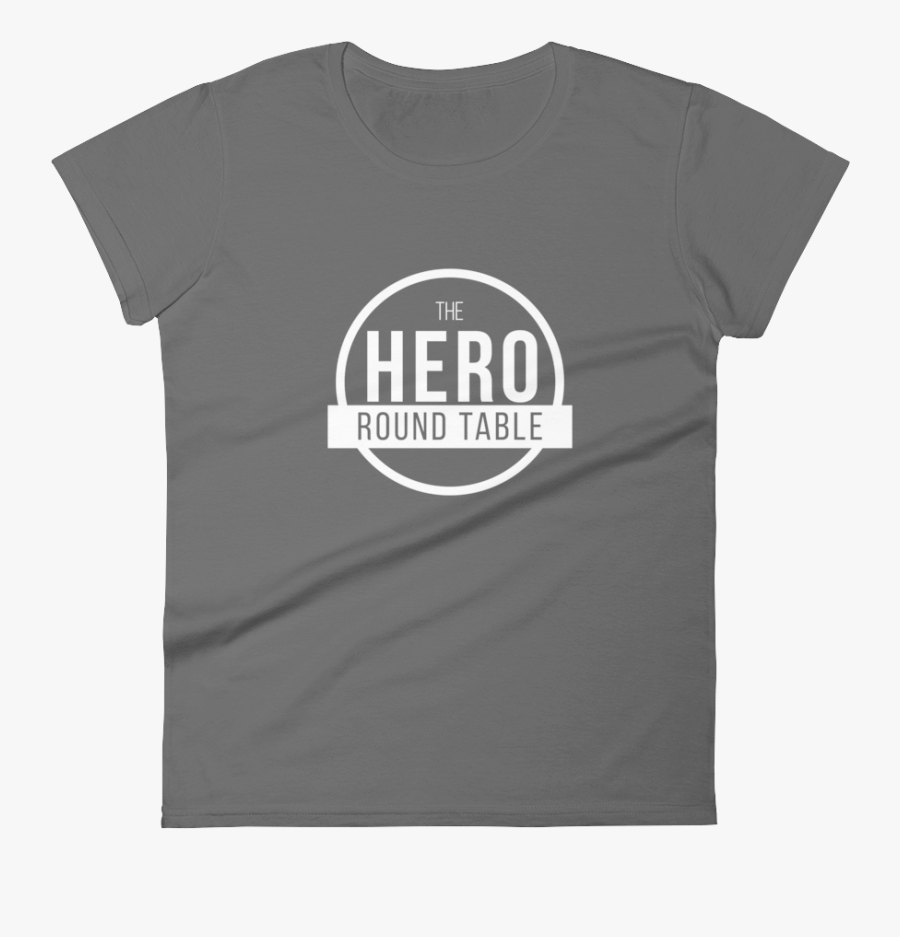 Classic Women"s Black T-shirt The Hero Round Table - T Shirt Drawing Black, Transparent Clipart