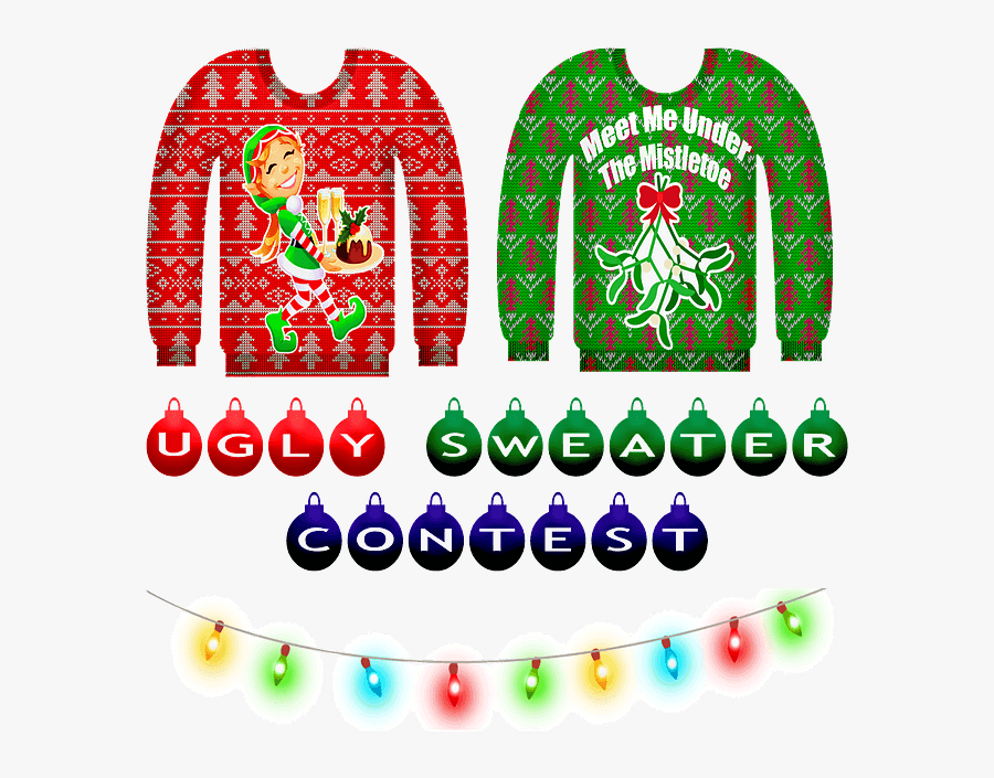Ugly Sweater Contest Clipart, Transparent Clipart