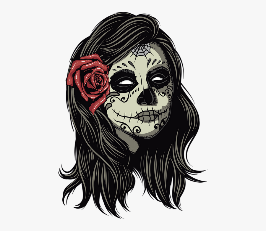 Femme Zombie, Dessin Png - Sugar Skull Lady, Transparent Clipart