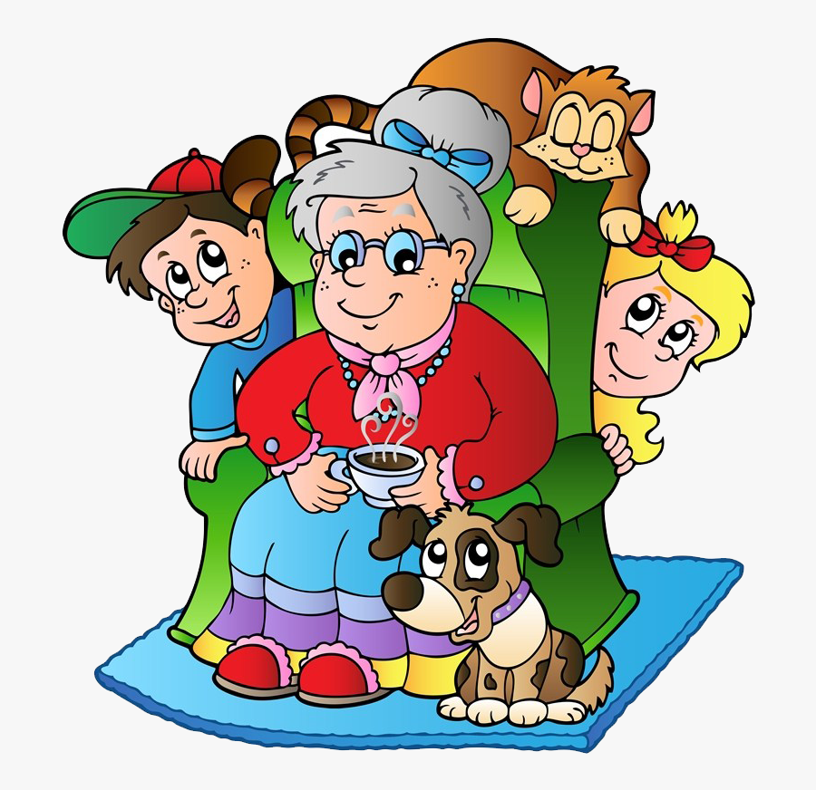 Grandparent Clipart Nice Man - Grandma Cartoon, Transparent Clipart