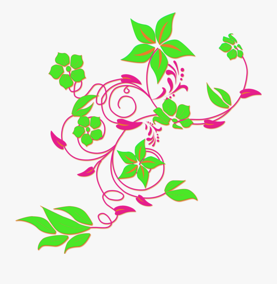 Flower - Border Design Flower, Transparent Clipart