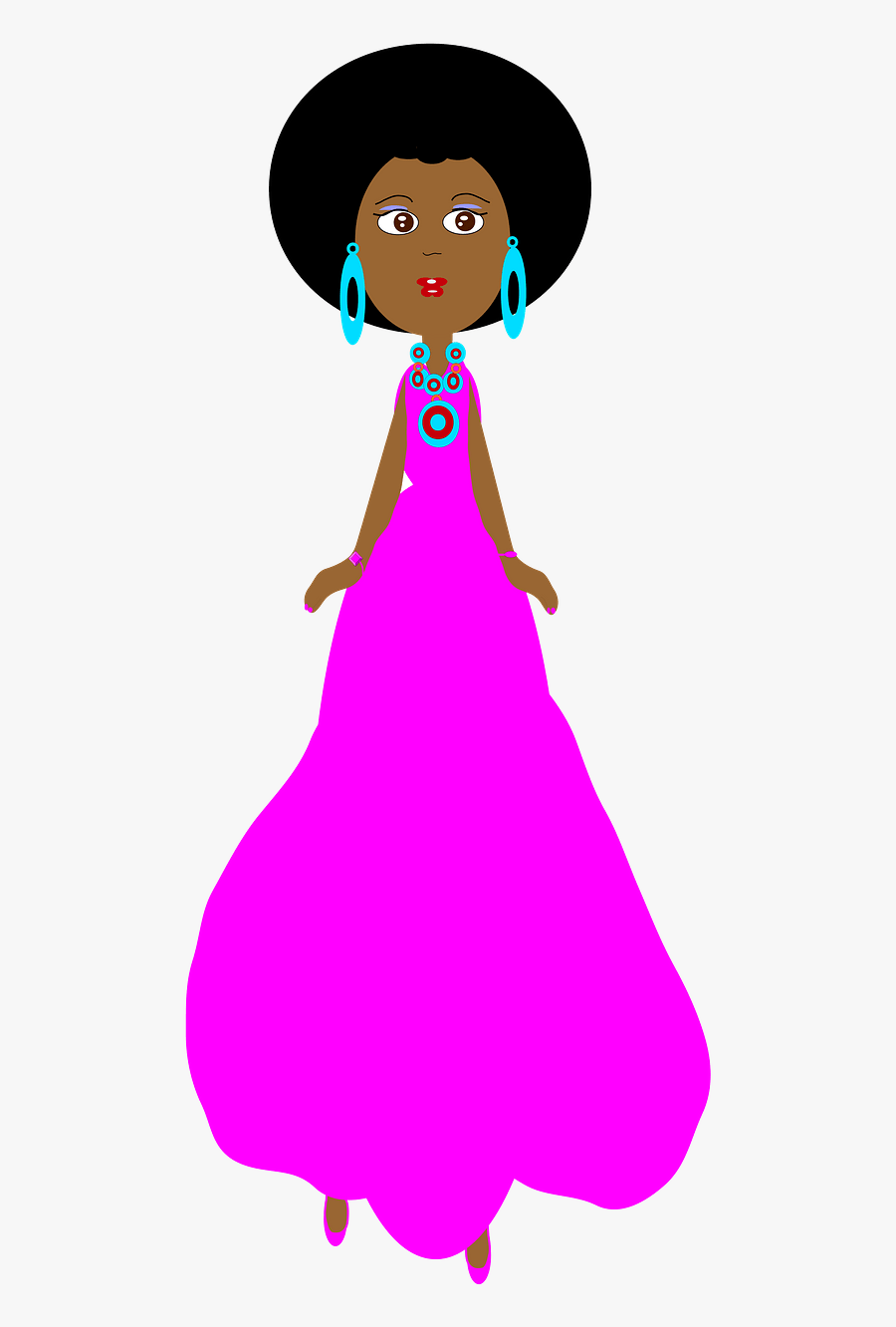 Black Woman Png Cartoon, Transparent Clipart
