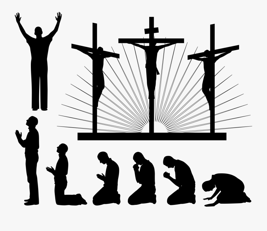 Religion Christian Cross Christianity Prayer - Crucifixion Vector, Transparent Clipart