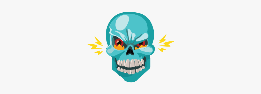 #skull #angry #mad - Skull, Transparent Clipart