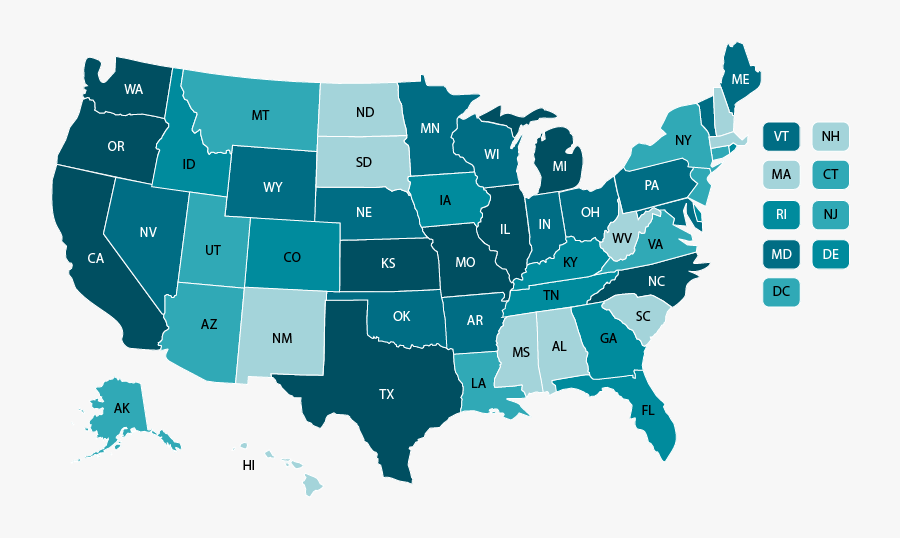 Nursing Home Complaints Map - Missouri Compromise Line On Map, Transparent Clipart