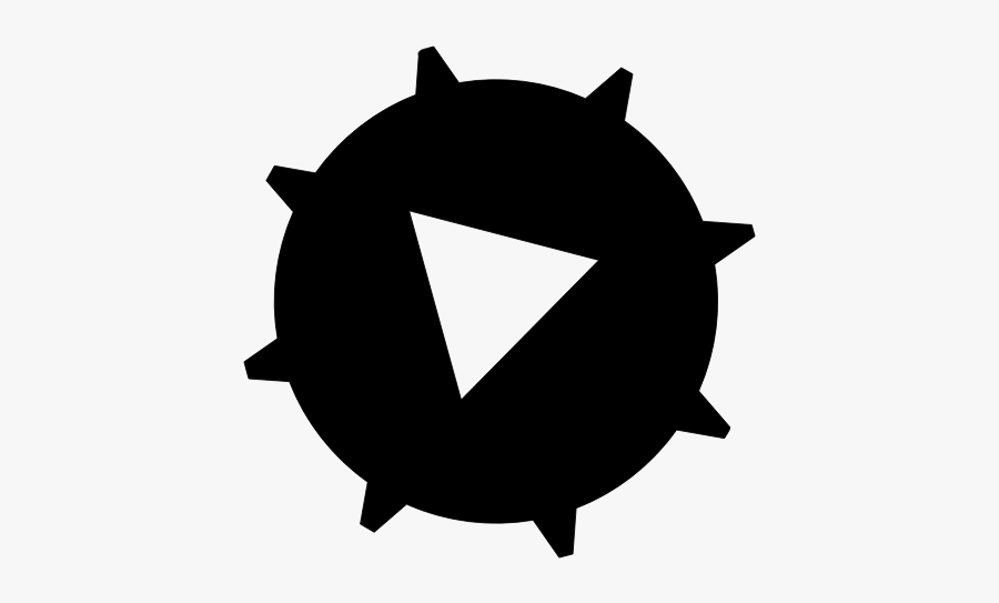 Gear Silhouette Icon - Vector Graphics, Transparent Clipart