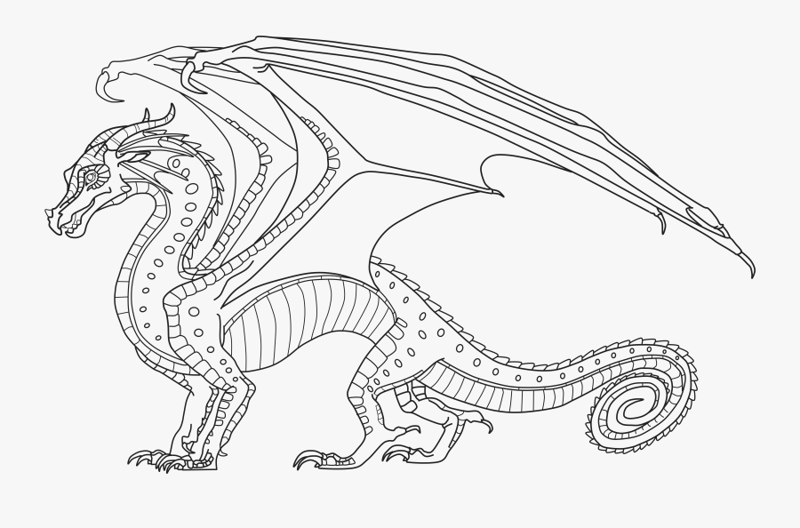 Dragon Clipart Wings Fire - Wings Of Fire Rainwing Base, Transparent Clipart