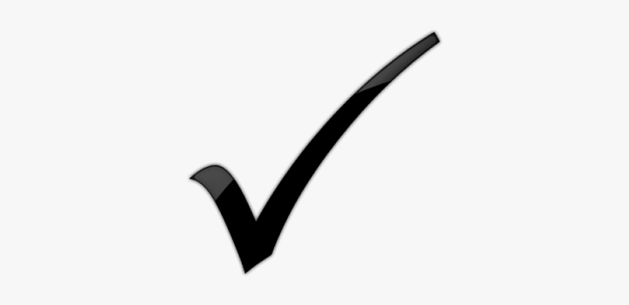 Verify Cliparts - Black Tick Mark Symbol, Transparent Clipart