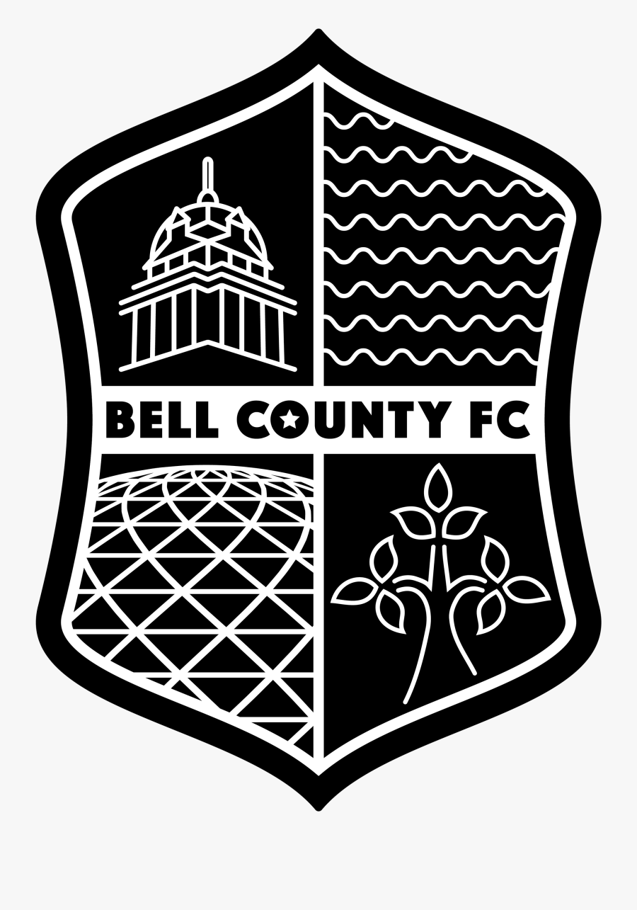 Transparent Bell Clip Art Black And White - Bell County Fc, Transparent Clipart