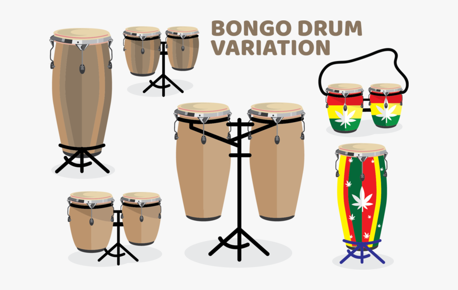 Bongo Drum Variation Pack - Bongo Vector, Transparent Clipart