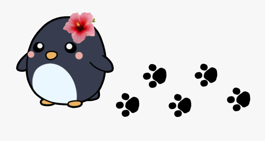 #penguin #cute#footprints - Penguin Cartoon Kawaii, Transparent Clipart