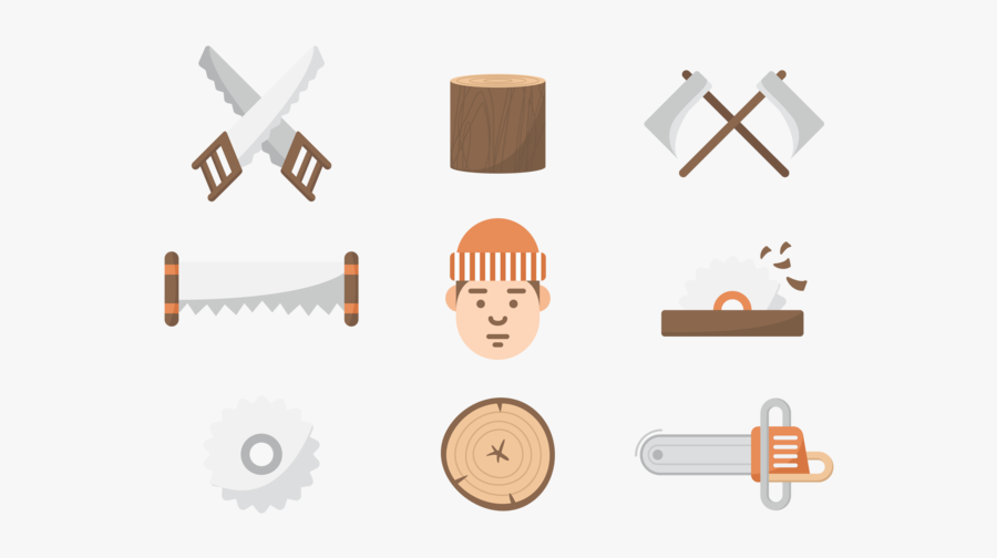 Woodcutter Icons Vector - Cross, Transparent Clipart
