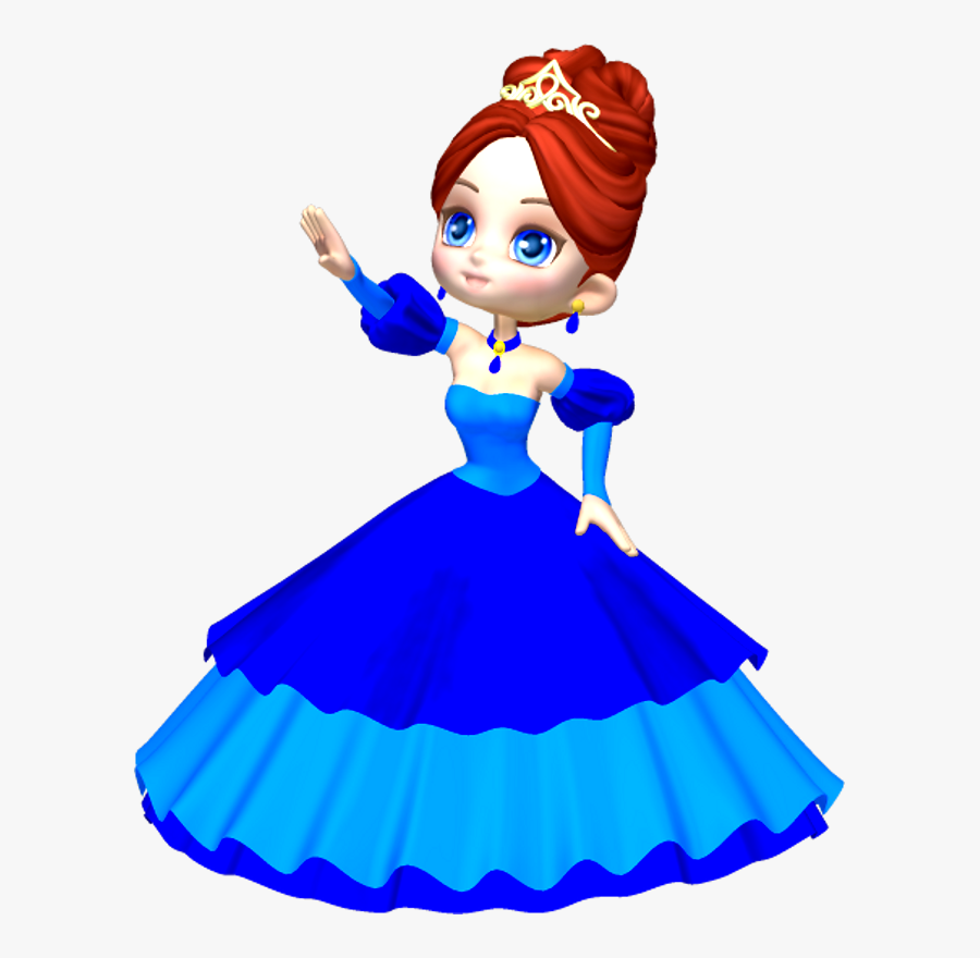 Doll Clipart Blue - Clip Art Princess Png, Transparent Clipart