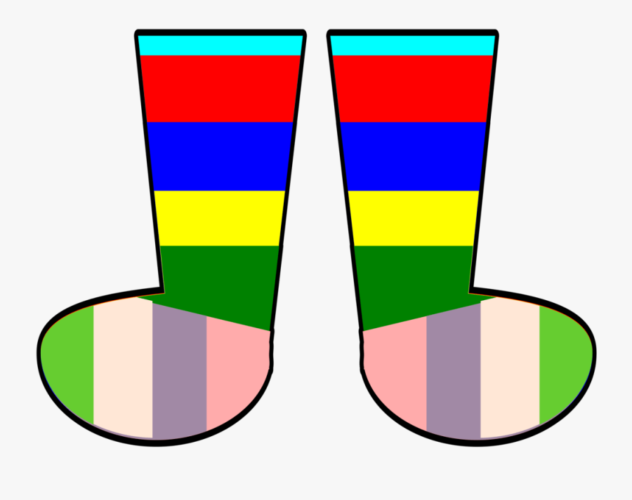 Crazy Sock Clipart - Silly Socks Clip Art, Transparent Clipart