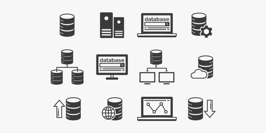Data Base Icons Vector - Base De Datos Vector, Transparent Clipart