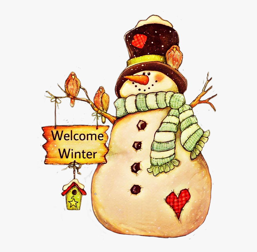 #snowman #winter #snow #fatsnowmasn #green #scarf #welcomewinter - Christmas Transparent Background Snowman, Transparent Clipart