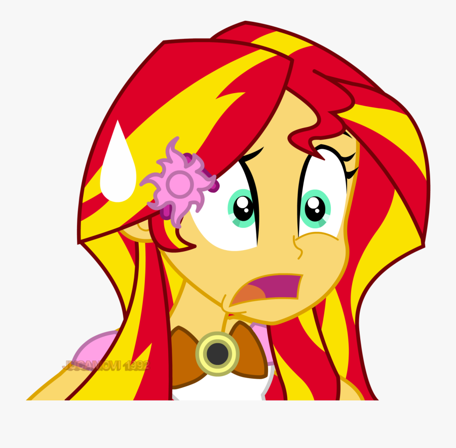 Mlp Sunset Shimmer Shocked, Transparent Clipart
