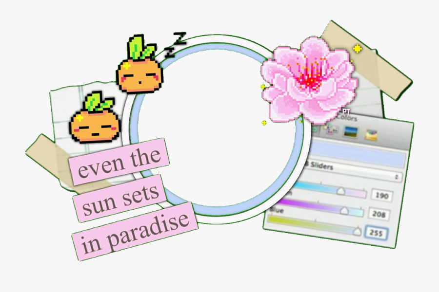 #pixel #art #editing #cute #profile #picture #computeraesthetic - Floral Design, Transparent Clipart