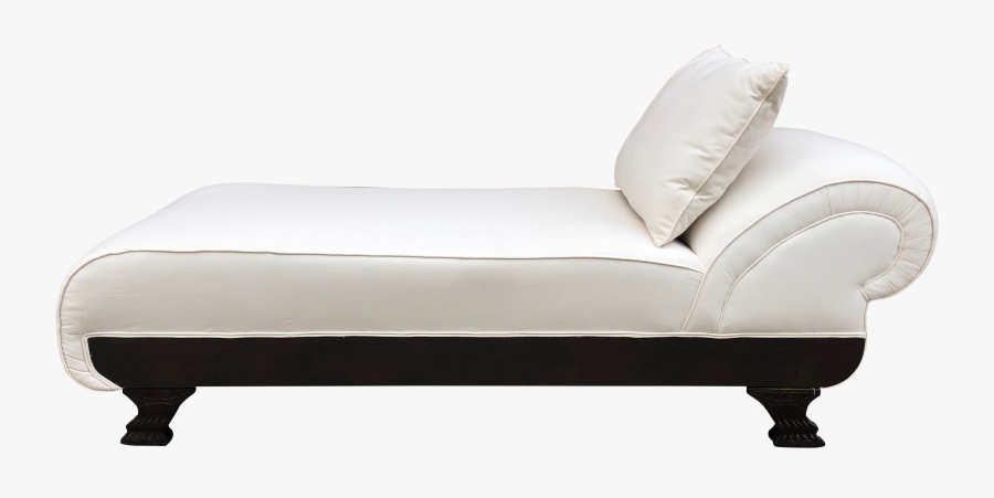 Late 1800s Victorian White Upholstered Fainting Couch - Studio Couch, Transparent Clipart