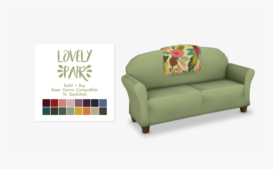 Sims 4 Loveseat, Transparent Clipart