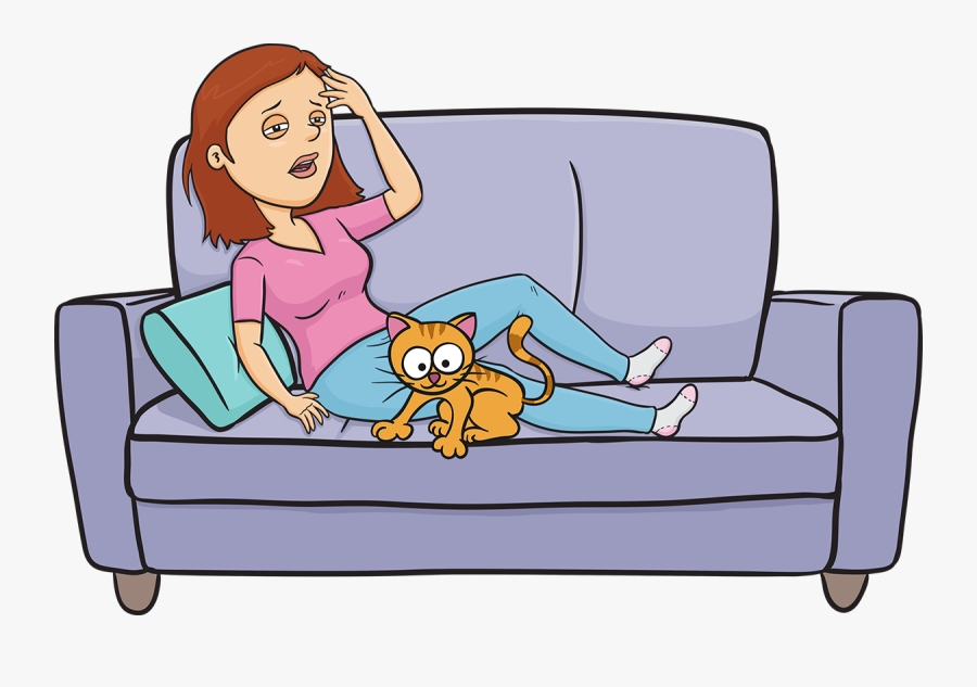 Laying On Couch Clipart, Transparent Clipart