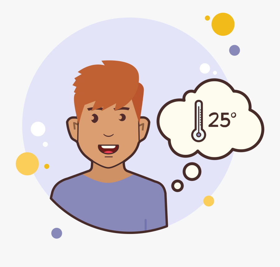 Thermometer Man Icon - Question Vector Png Man, Transparent Clipart