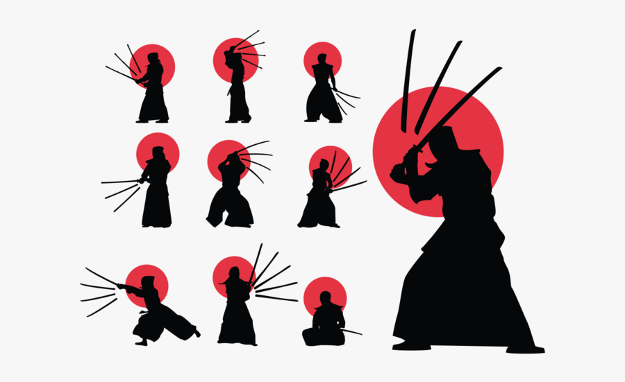 Kendo Silhouette Vector - Kendo Vector, Transparent Clipart